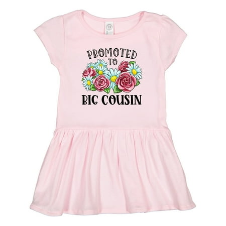 

Inktastic Promoted to Big Cousin with Flowers Gift Toddler Girl Dress