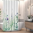 thumbnail image 4 of Mizhona Botanical Shower Curtain with Flower and Leaf for Bathroom Bathtub Waterproof Washable Modern Decor 72"X78", 4 of 4