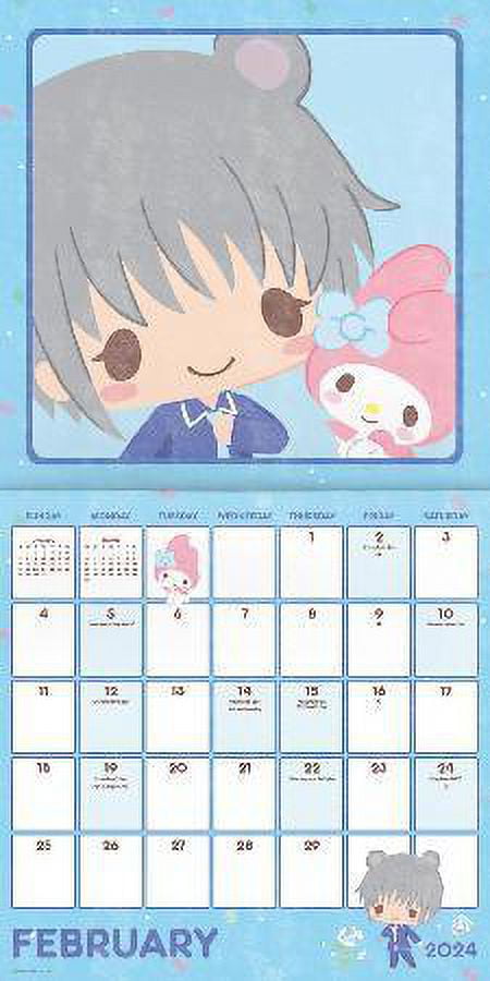 DateWorks 2024 Fruits Basket x Hello Kitty & Friends Wall Calendar