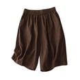 thumbnail image 2 of Summer Saving Clearance AXXD Biker Shorts Lady With Pockets Pocket Summer Solid Color Leisure Pants Casual Elastic Waist Cotton And Linen Shorts Pants Summer PJs Refresh, 2 of 6