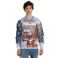 thumbnail image 4 of Santa is Coming Pug Merry Christmas Xmas Noel Truck Tree All Over Print 3D Sweatshirt Unisex Merch Dog Lover Gifts - 02023, 4 of 6