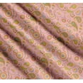 thumbnail image 3 of Soimoi Pink Cotton Poplin Fabric Mandala & Paisley Printed Fabric 1 Yard 42 Inch Wide, 3 of 7