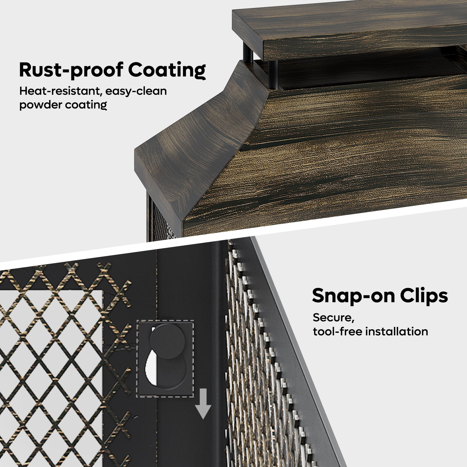 Bestier Fire Pits for Outside Wood Burning, Outdoor Fireplace with Log Storage Rack, Freestanding Chiminea Fireplace with Mesh Screen and Pocker for Backyard Patio Party Camping Picnic, 37"