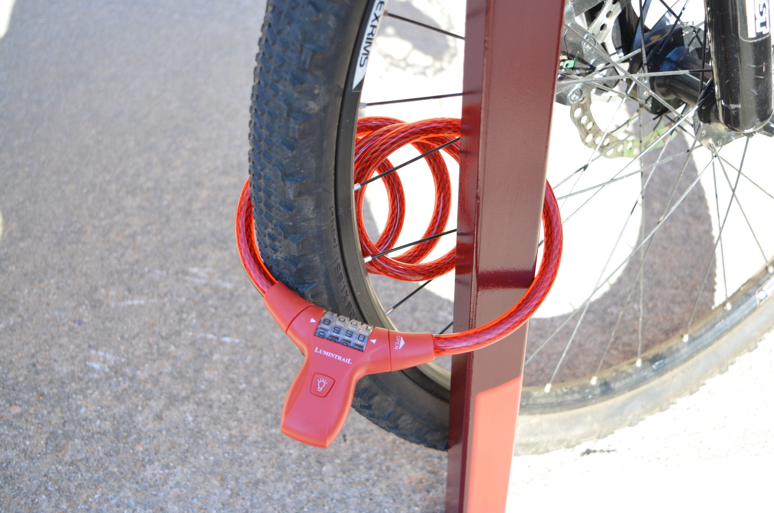 Lumintrail Security 4 Digit Combination Bike Cable Lock w// Mounting Bracket