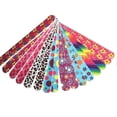 thumbnail image 4 of 3 Pieces Double Sided Random Color Emery Boards Nail Buffer Floral Printing Nail Files Manicure Files For Women, 4 of 4