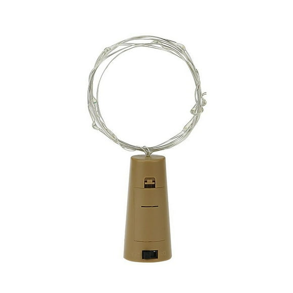 Bearachild Luz de botella de corcho alimentada por 1 m/2 m barra de luz LED DIY barra de luz de tapón de botella de vino de fiesta de cumpleaños Iluminación navideña verde 2m Bearachild HA006179-15
