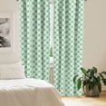 thumbnail image 2 of Ambesonne Mint Window Curtains, Striped Geometrical Tile, Each 28" W x 63" L, Mint Green Pale Green, 2 of 4