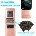 thumbnail image 3 of Dteck Back Wallet Phone Case for Apple iPhone 12 Pro / 12 6.1" with ID & Credit Card Holder Slots Pockets Wallet Back Cover Stand Flip Folio Leather Cell Cases Women Men, Rosegold, 3 of 6