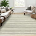 thumbnail image 2 of 8x10 Modern Indoor Area Rugs for Living Room Bedroom Kitchen Geometric Striped Non-Shedding Soft Area Carpet for Home Office Beige, 2 of 7