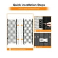thumbnail image 5 of M optimized Foldable Security Gate, Aluminum Expandable Fence Portable Safety Barrier with Casters Retractable Driveway Gates 360°Rolling Barricade Gate Mobile Barricade Safety Barrier, 5 of 7