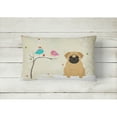 thumbnail image 2 of Carolines Treasures BB2479PW1216 Christmas Presents between Friends Pug - Brown Canvas Fabric Decorative Pillow, 12H, 2 of 3