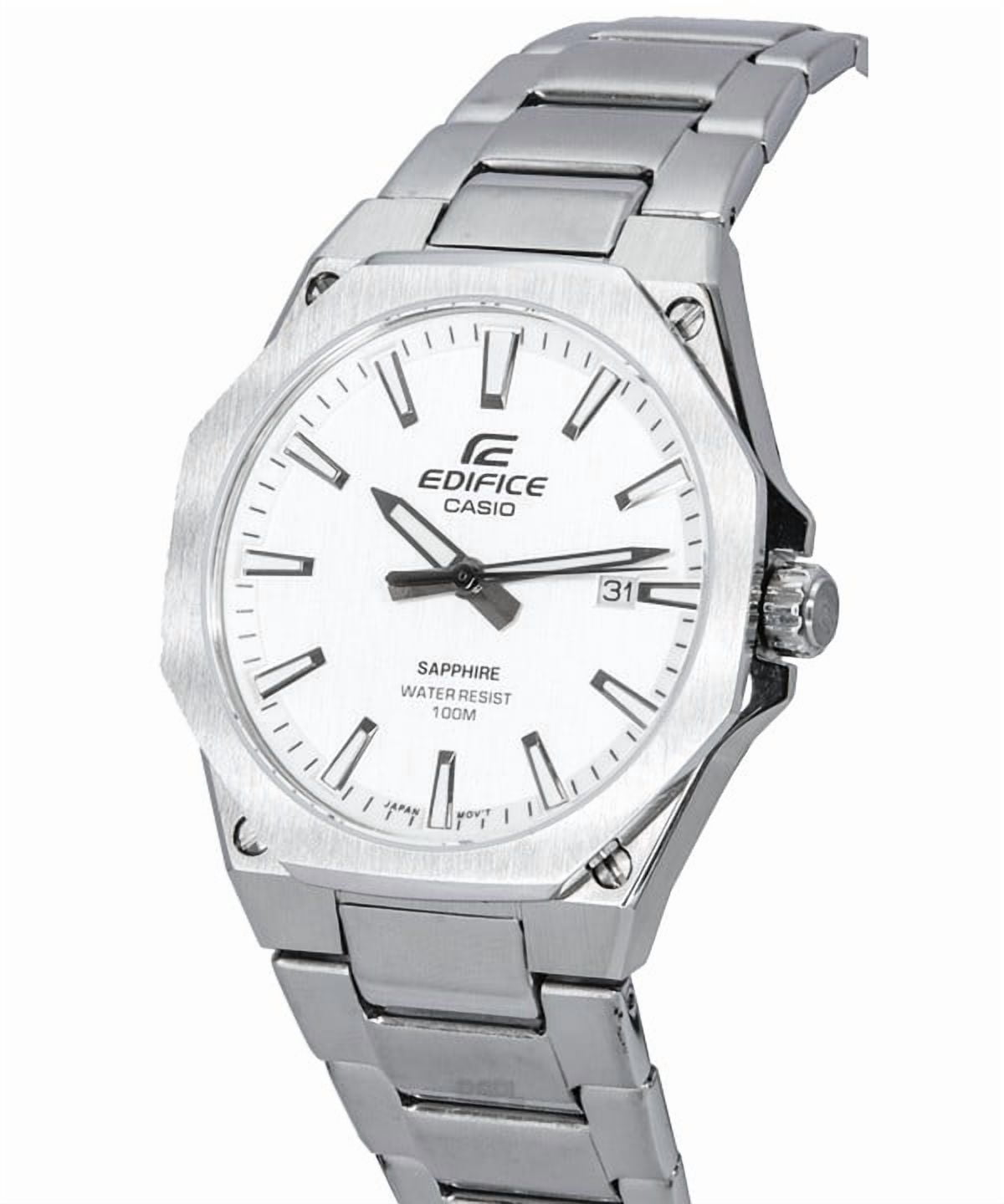 Casio Edifice Stainless Steel White Dial Quartz EFR-S108D-7A EFRS108D-7 100M Men's Watch