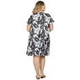 thumbnail image 2 of Larky Lark Womens Plus-Size Key Hole T-Shirt  Dress In Cool & Casual Palm, 2 of 4