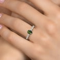 thumbnail image 4 of Gem Stone King 14K Yellow Gold Tourmaline Green Mystic Topaz and Lab Grown Diamond Engagement Ring for Women | 1.45 Cttw | Oval 7X5MM | Gemstone November Birthstone | Size 8, 4 of 6