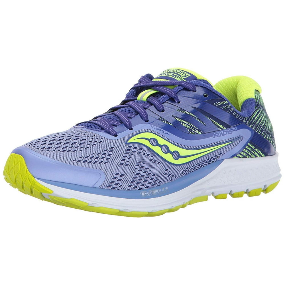 Saucony - Saucony Womens Ride 10 Reflex Fabric Low Top Lace Up, Purple ...
