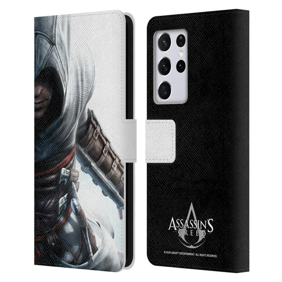 Head Case Designs Officially Licensed Assassin's Creed Key Art Altaïr Half Leather Book Wallet Case Cover Compatible with Samsung Galaxy S21 Ultra 5G