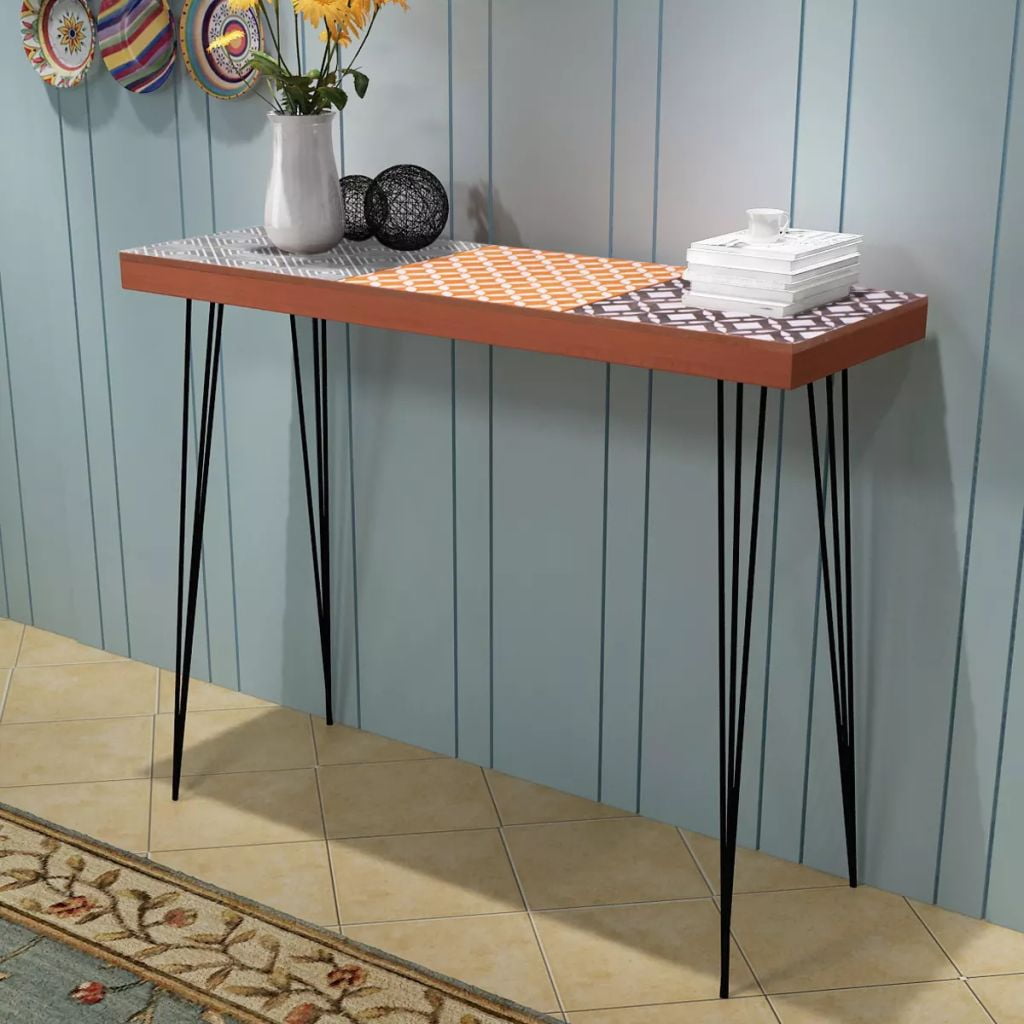Kepooman Vintage Rectangle MDF End Side Table for Entryway Patio, 35.4" x 11.8" x 28", Brown Kepooman Vintage Rectangle MDF End Side Table for Entryway Patio, 35.4" x 11.8" x 28", Brown