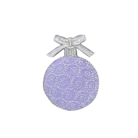 Christmas - Lilac Purple - Ornament Ball - Iron on Applique/Embroidered Patch