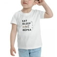 thumbnail image 3 of Eat Sleep Rave Repeat Cute Toddler T-Shirts for Boys Girls (White, Youth M), 3 of 5