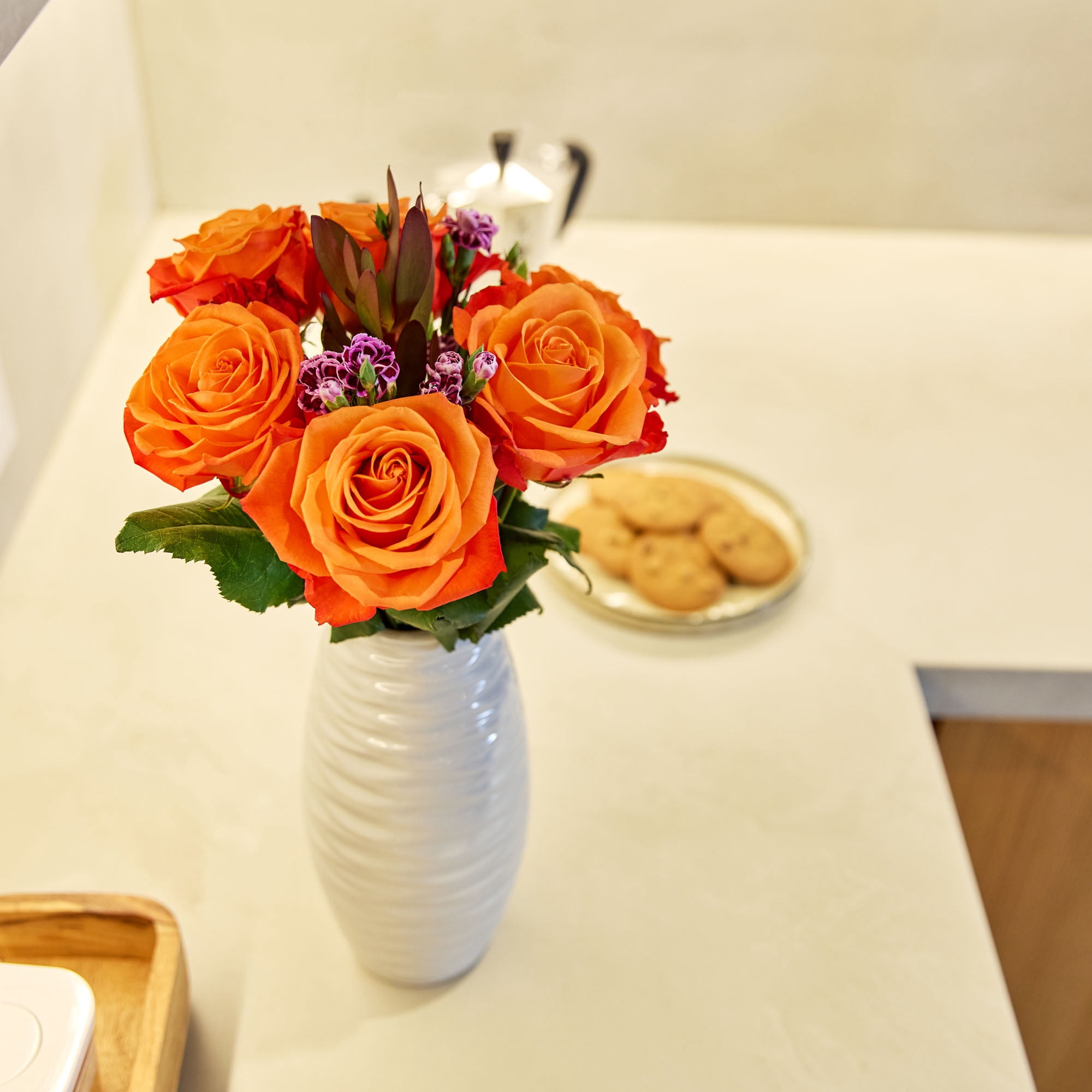 Rose Plus Flower Bouquet 6 Stem, Colors May Vary