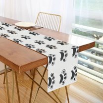Yayeee Table Runner 90 inches Long Home Kitchen Dinning Party Decoration, Cartoon Cat Paw
