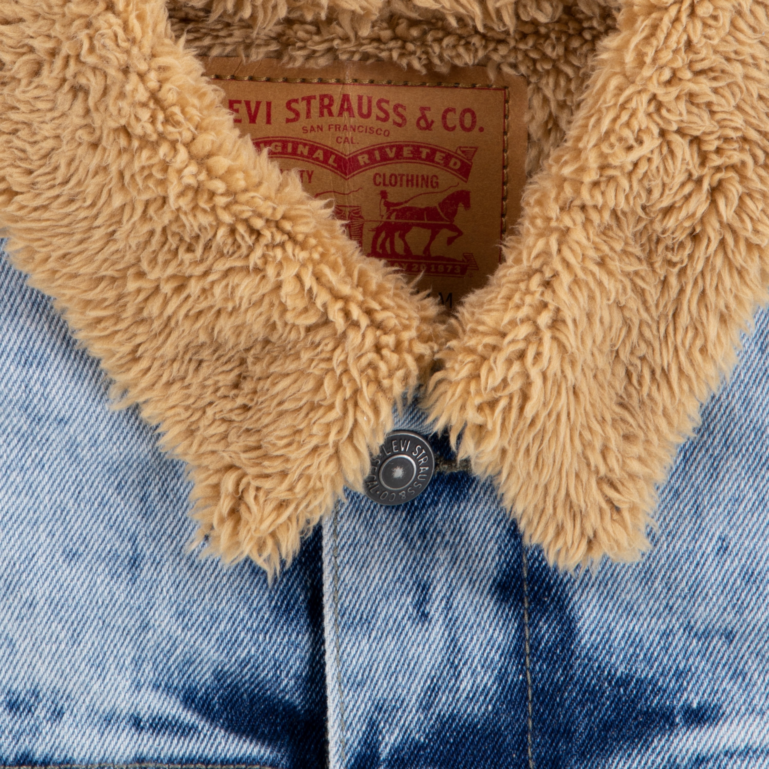 Levi's Boys' Faux Shearling Denim Trucker Jacket, Sizes 8-20