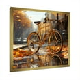 thumbnail image 2 of Designart "Gilded Gears Bike II" Bicycle Picture Framed Canvas Wall Art, 2 of 5