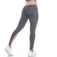 thumbnail image 3 of White Mark Women's High-Waist Reflective Piping Activewear Sports Leggings, 3 of 5