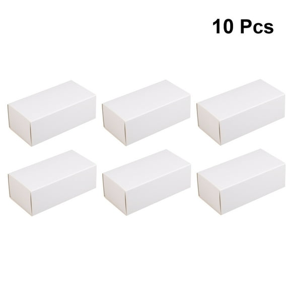 MLINS  10 Pcs Storage Cardboard Box Paperboard Drawer White