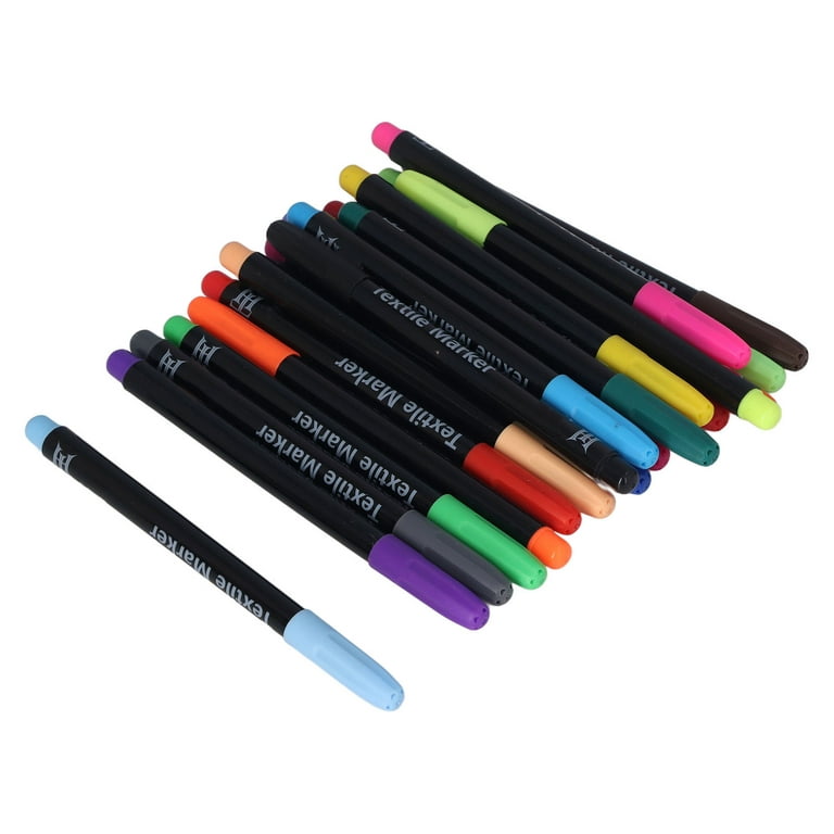 Fabric Markers, Water Color Pen Strong Coloring Power 20 Pcs Colorfast For  Cloth Shoes