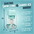 thumbnail image 2 of Nostalgia Retro Snow Cone Maker, Shaved Ice Machine and Snow Cone Maker with 2 Ice Molds, Blue, 2 of 7