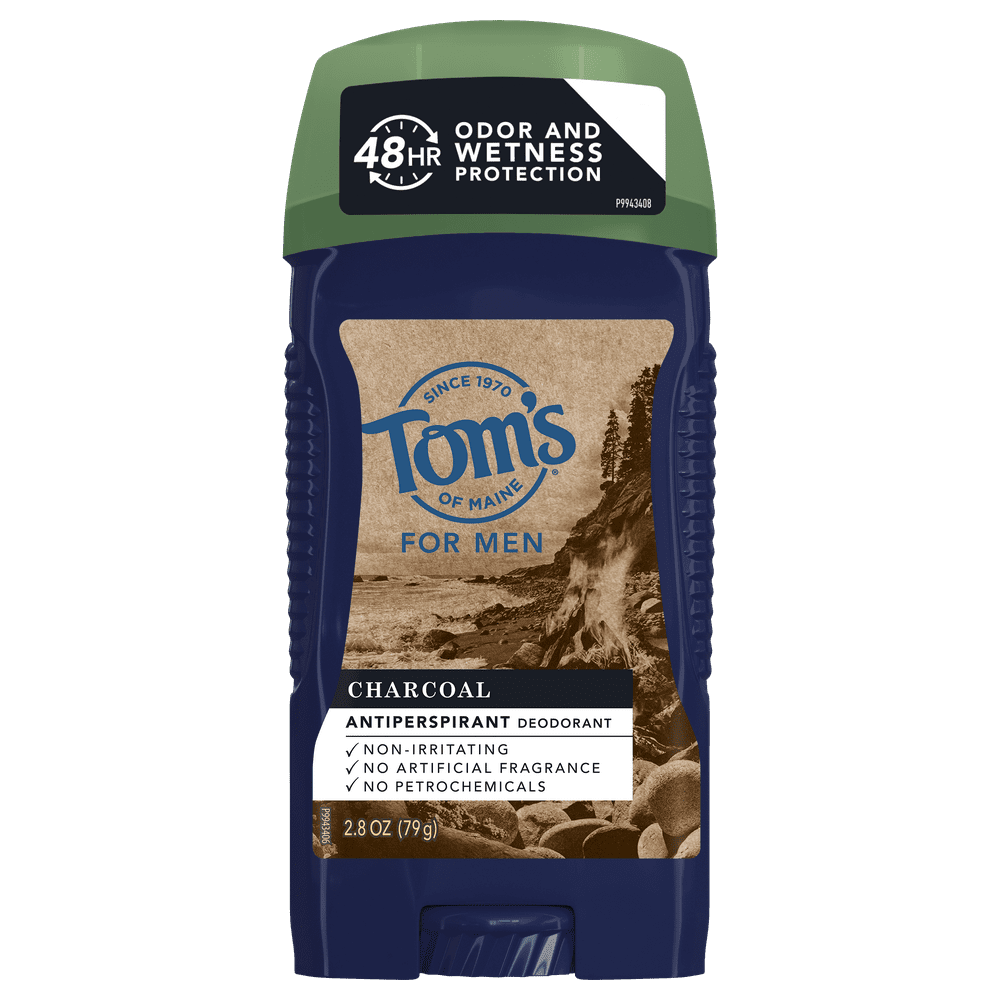Tom's of Maine Natural Charcoal Antiperspirant Deodorant for Men, 2.8 Oz.