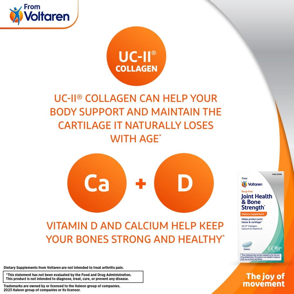 Voltaren Joint Health & Bone Strength Dietary Supplement, Pack of 2 x 30 CT