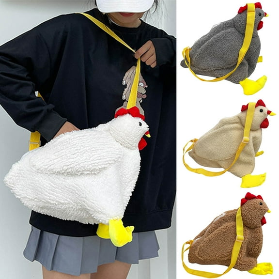 SPRING PARK Chicken Purse Hen Bag Handbag Chicken Gift Bag Chicken Cross Body Bag Hen Purse Chicken Purse For Woman
