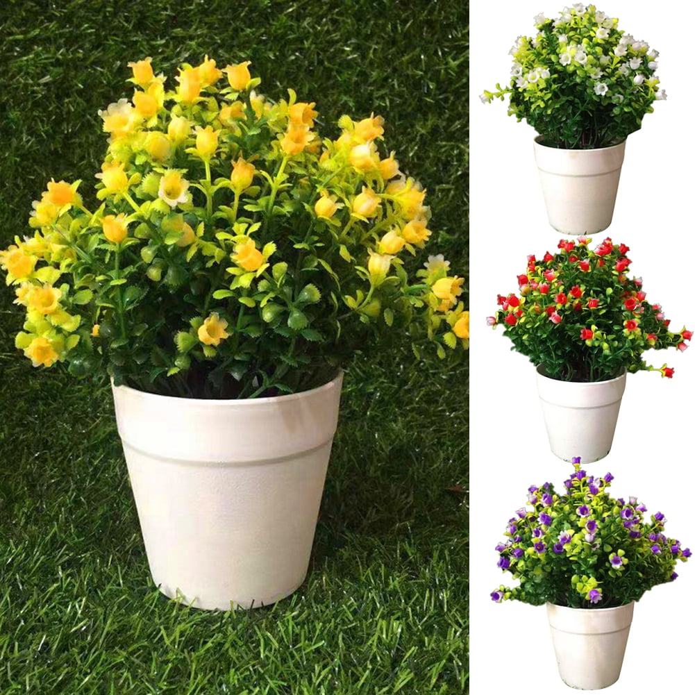 LINASHI Artificial Flower Grass Artificial Flower Bonsai Grass Ball Potted Plant Home Room