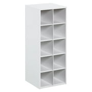 ClosetMaid 10 Cube Stackable Wooden Home or Office Storage Organizer, White