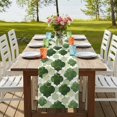 thumbnail image 4 of Table Runners 72 Inches Long Dress Scarves, Sage Green Geometric Moroccan Farmhouse Kitchen/Dining Table Runner, Coffee Tablerunners, Abstract Art Ombre Modern 14x72 Inch, 4 of 9