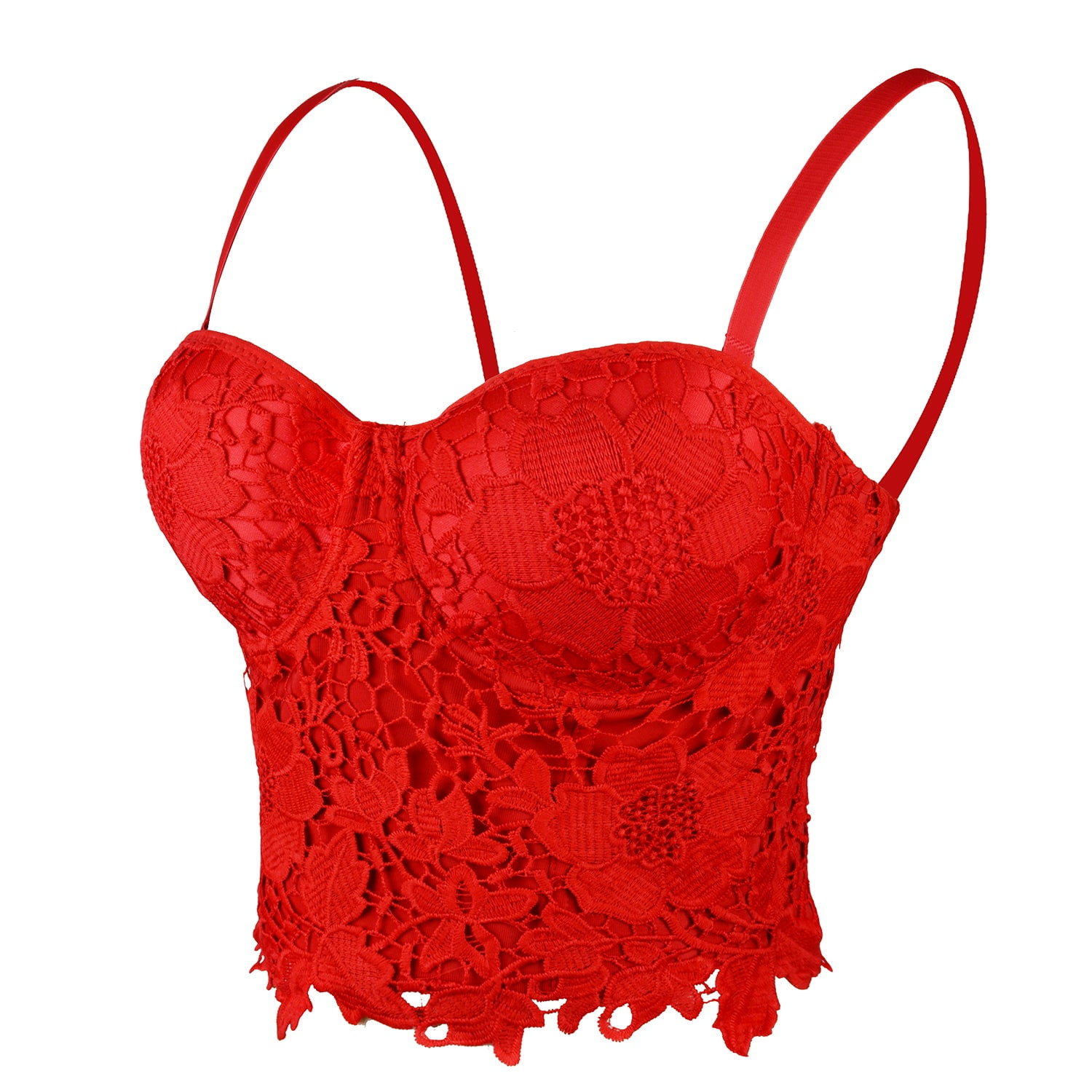 EHQJNJ Lace Camisole Womens Lace Leather Patent Leather Lace Strap Chest  Cup Bra Brooch Lace Line Lingerie Unlined Bra Red Tube Top Tank Tops for