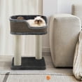 thumbnail image 2 of Gymax Cat Tree Multi-Level Cat Tower w/ Scratching Posts & Large Plush Perch Grey, 2 of 9