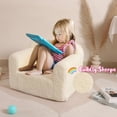 thumbnail image 4 of Kids Snuggly-Soft Sherpa Chair, Cuddly Toddler Foam Chair for Boys and Girls, Cream, 4 of 18