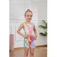 thumbnail image 2 of Gymnastics Leotards for Girls Rainbow Unicorn Toddlers Kids Tumbling Outfit Dance Unitard Biketards with Shorts, 2 of 6