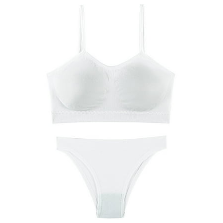 

ALSLIAO Large Size Anti-Glare Wrap Chest Strap Comfortable Sexy Gather Underwear Panties White L: 55-75kg