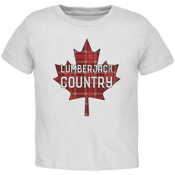 Canada Day Lumberjack Country Plaid Toddler T Shirt White 2T