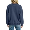 thumbnail image 6 of FAVIPT Corduroy Sweatshirts for Women Ribbed Long Sleeve Crewneck Tops with Kangaroo Pocket Casual Fall Winter Pullover No Hood Navy,XXL, 6 of 6