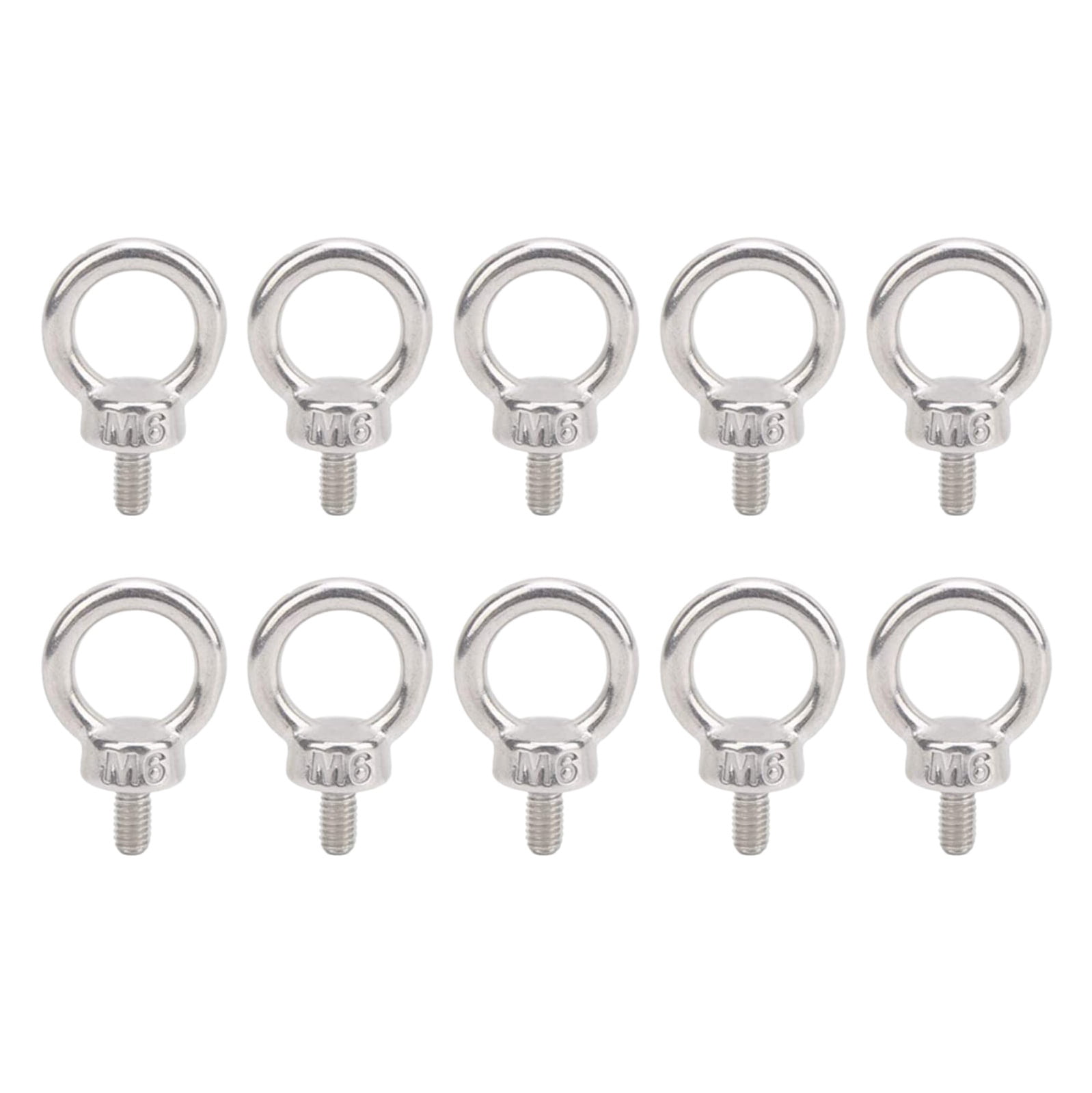 Size: M5 Screw 10pcs M3 M4 M5 M6 M8 Eye Bolt Stainless Steel Marine Lifting Eye Bolt Ring Screw Loop Hole for Cable Rope Lifting