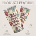 thumbnail image 5 of Christian Tumbler 20oz Strength & Dignity Coffee Tea Cup with Lid for Women Proverb Encouraging Bible Verse Pink Floral, 5 of 6