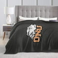 thumbnail image 4 of Ohio Northern University Logo Fleece Blanket, Very Soft Microfiber Flannel Blanket for Couch Warm and Cozy for All Seasons, Black, 4 of 6