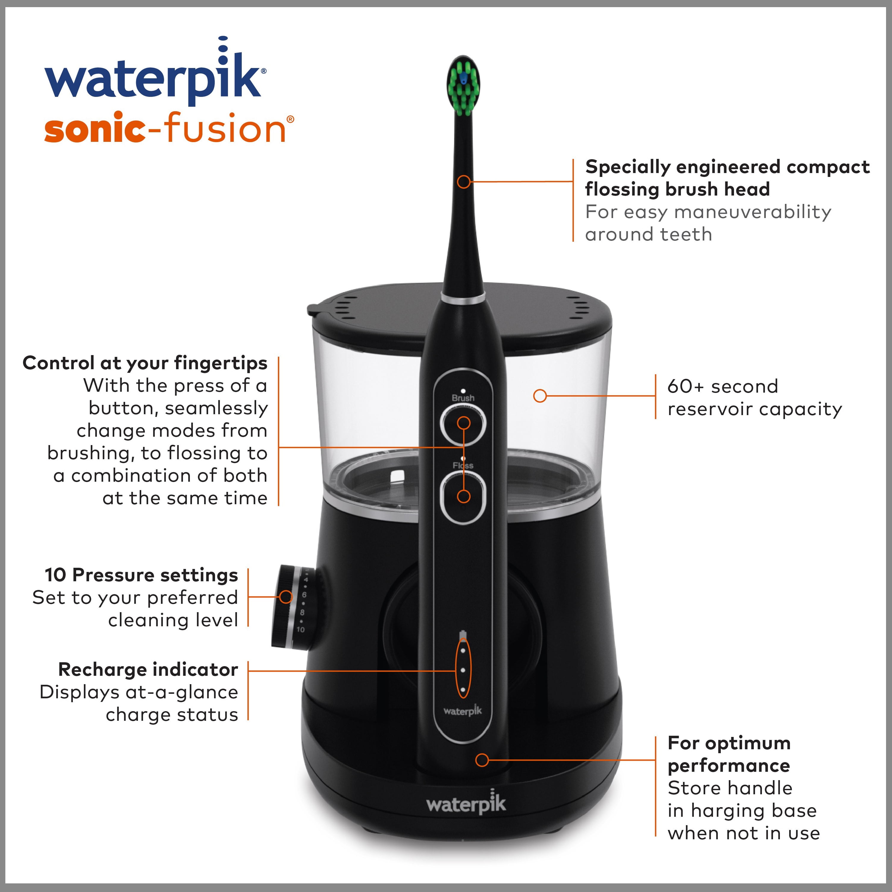 toothbrush with flosser in one