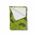 thumbnail image 2 of Nature Soft Flannel Fleece Throw Blanket, Simplistic Hills Cartoon Design Trees Mountains Landscape Illustration Pattern, Cozy Plush for Indoor and Outdoor Use, 60" x 80", Apple Green, by Ambesonne, 2 of 6