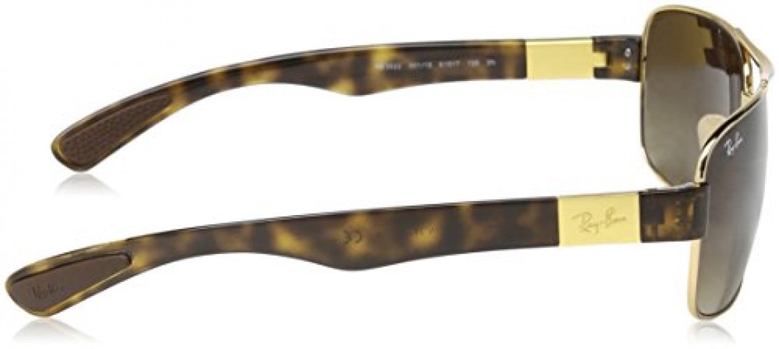 Ray-Ban Men's Gradient Active RB3522-001/13-64 Gold Aviator Sunglasses